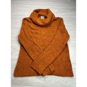 Sigrid Olsen Sport Orange Textured Knit Turtleneck‎ Sweater Women's Size M
